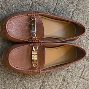 Coach Olive Pebble Grain Loafers- Size 8B